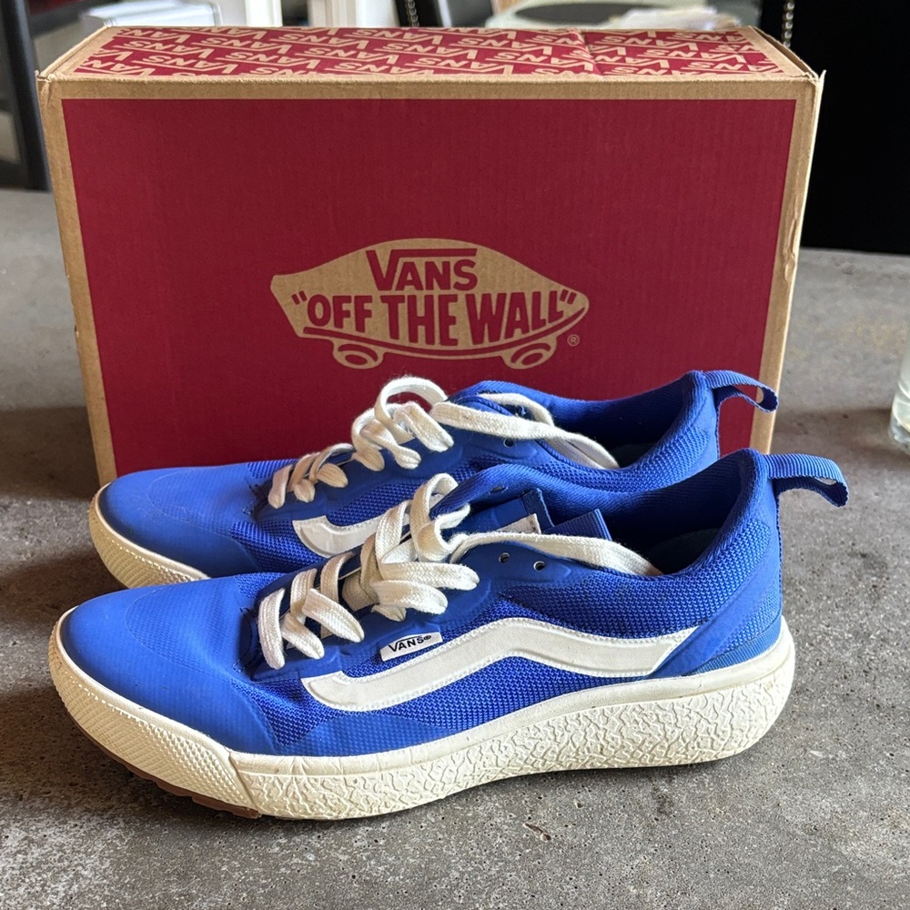 Vans Royal Blue and White Casual Shoes - like new